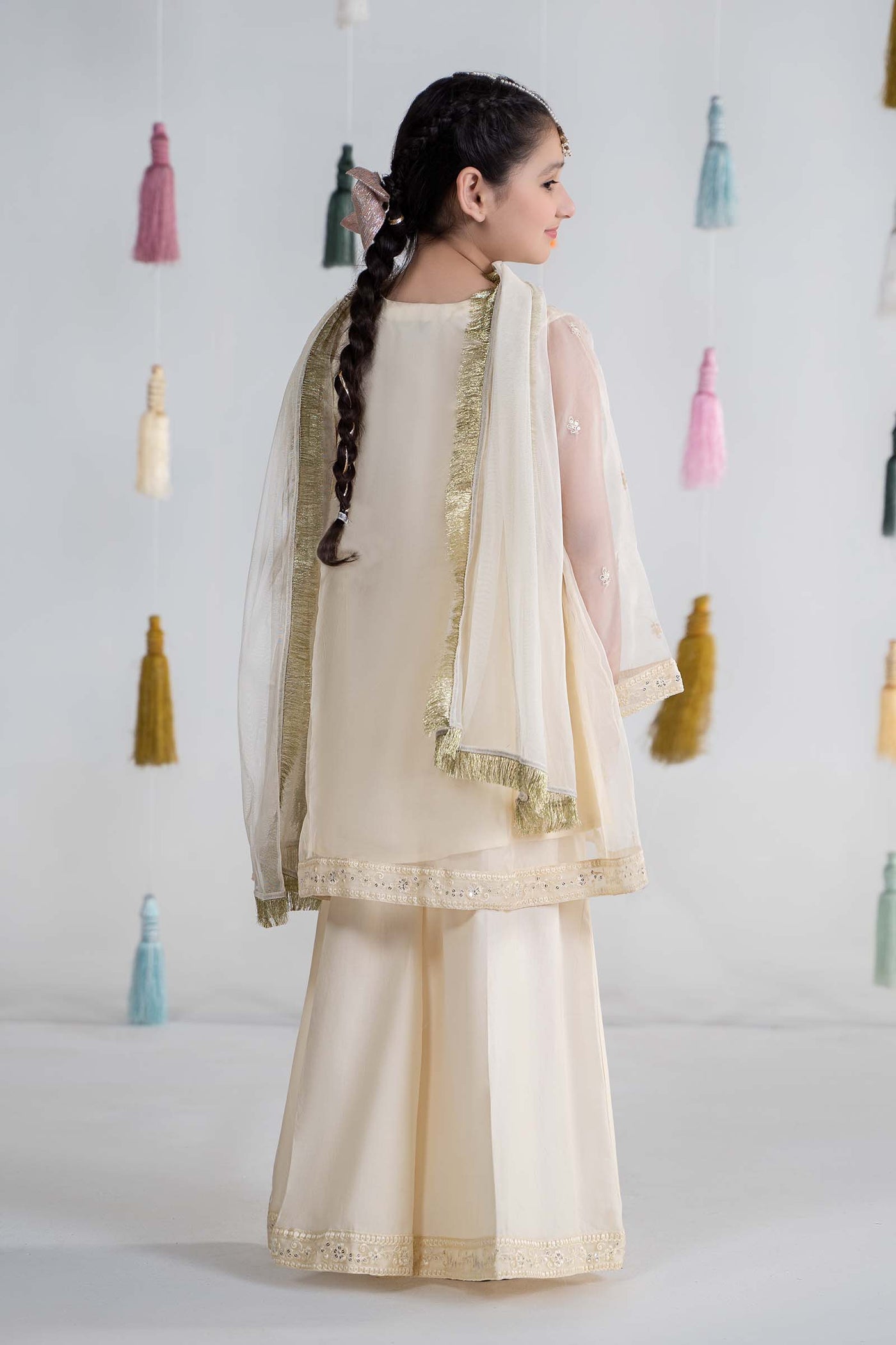 3 Piece Embroidered Organza Suit