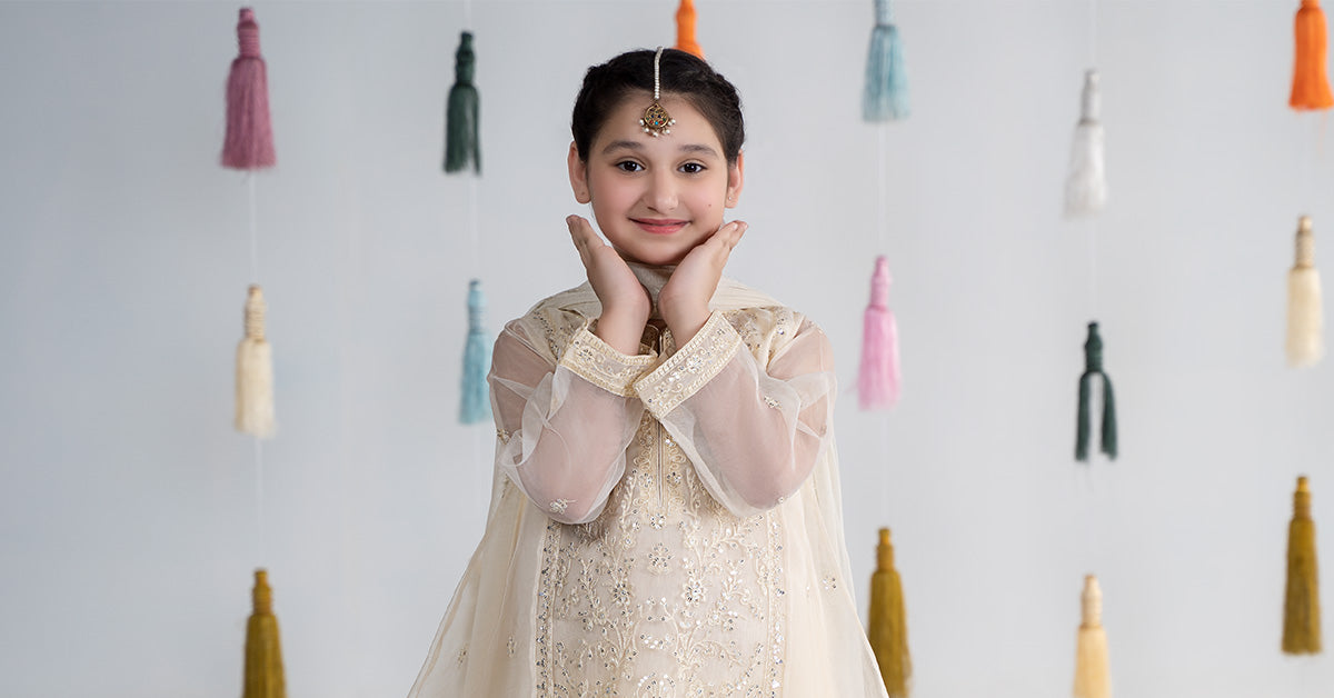 3 Piece Embroidered Organza Suit