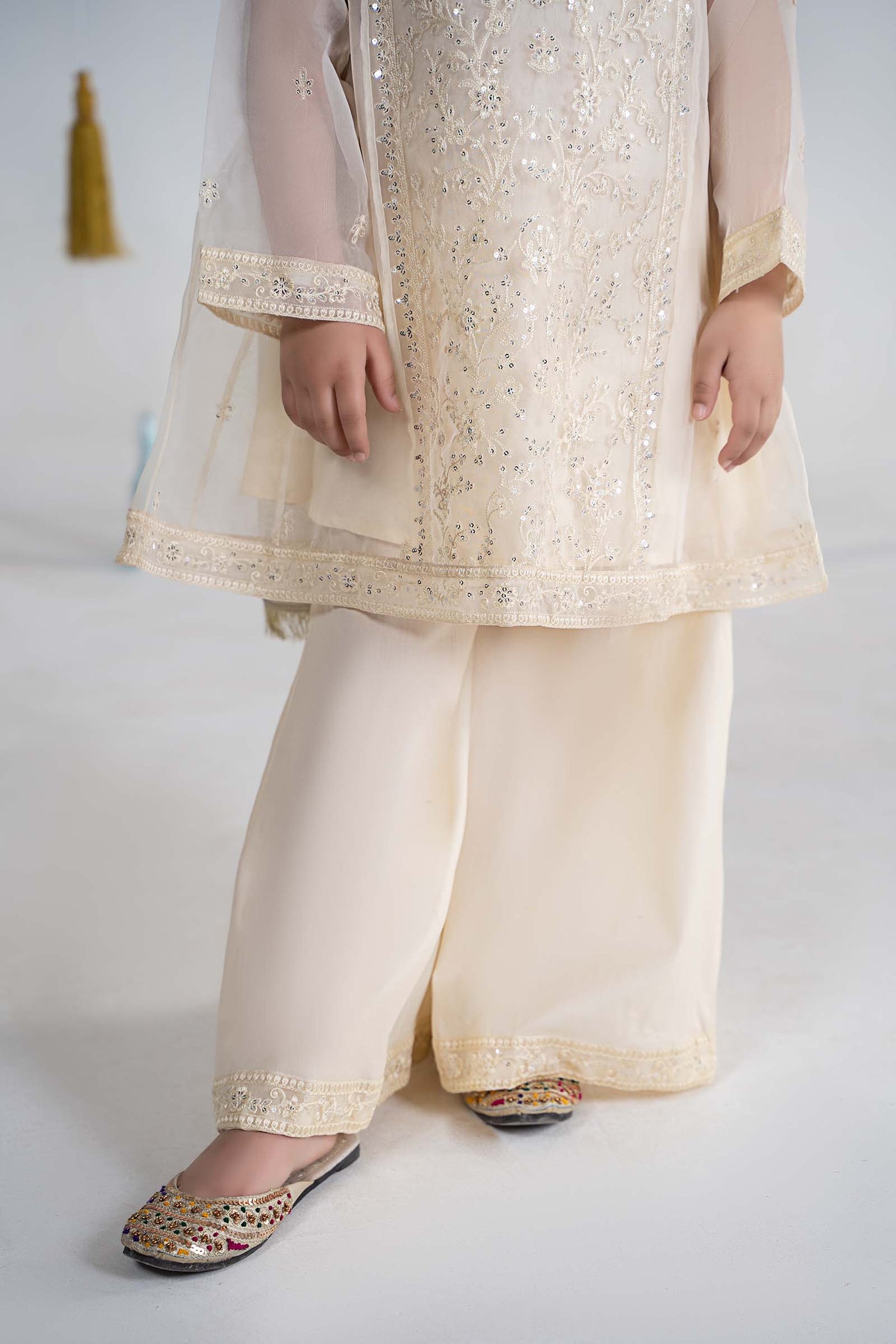3 Piece Embroidered Organza Suit
