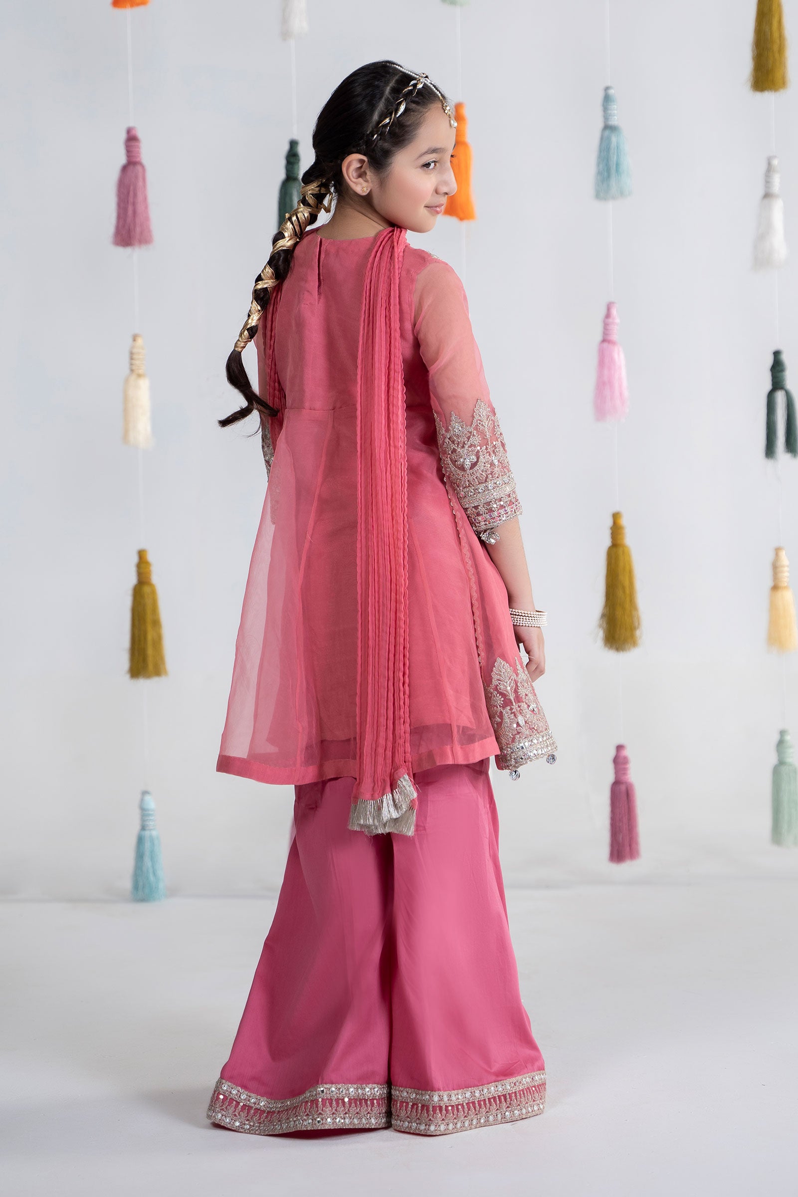 3 Piece Embroidered Organza Suit