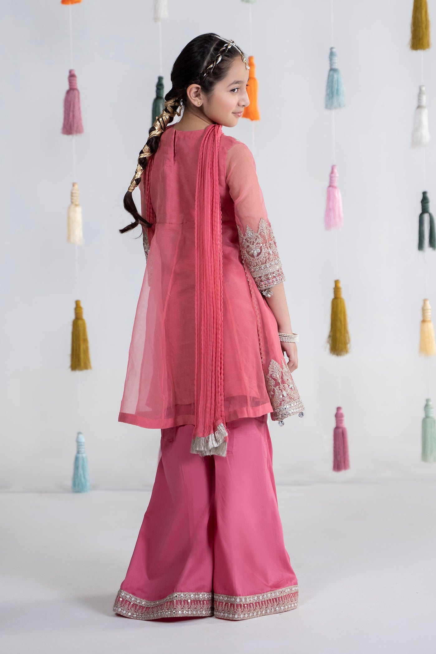 3 Piece Embroidered Organza Suit