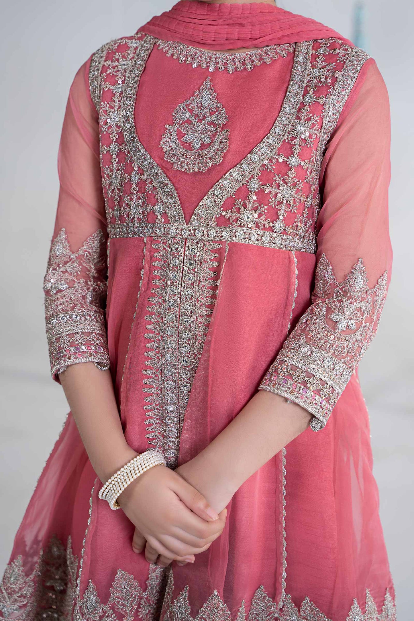 3 Piece Embroidered Organza Suit