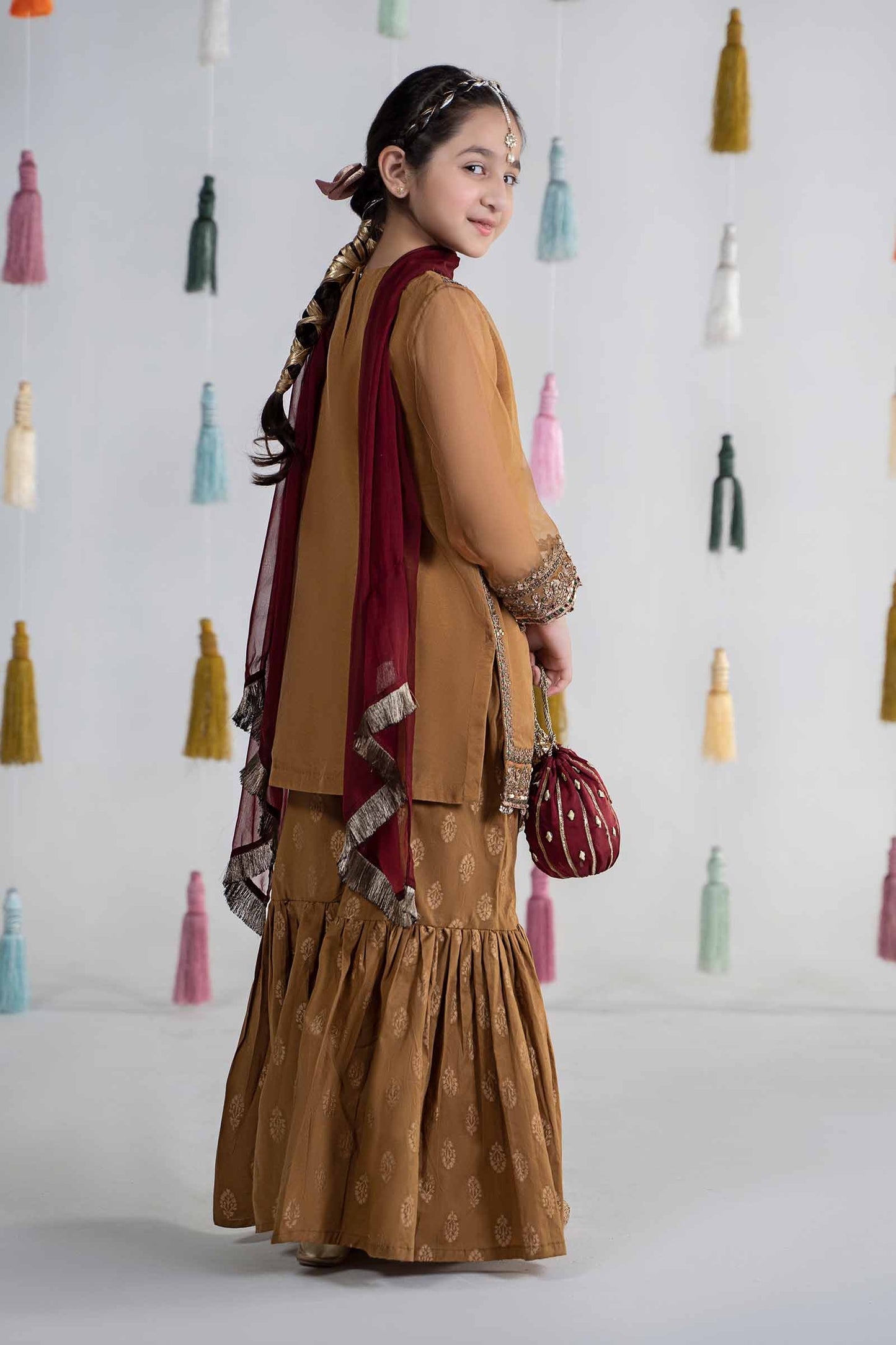 3 Piece Embroidered Organza Suit