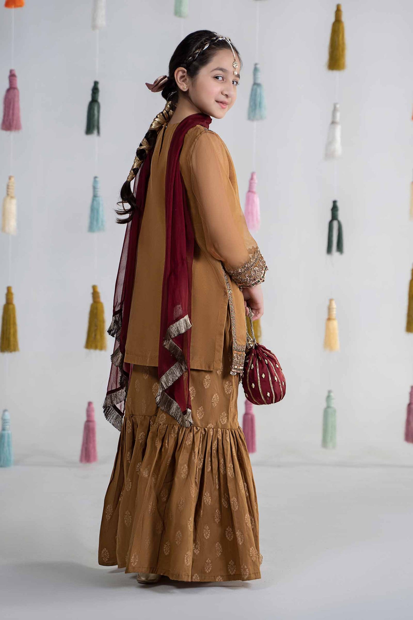 3 Piece Embroidered Organza Suit