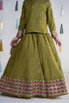 3 Piece Embroidered Bamber Raw Silk Suit
