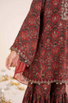 3 Piece Embroidered Raw Silk Suit