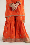 3 Piece Embroidered Raw Silk Suit
