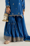 3 Piece Embroidered Raw Silk Suit