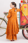 3 Piece Embroidered Raw Silk Suit