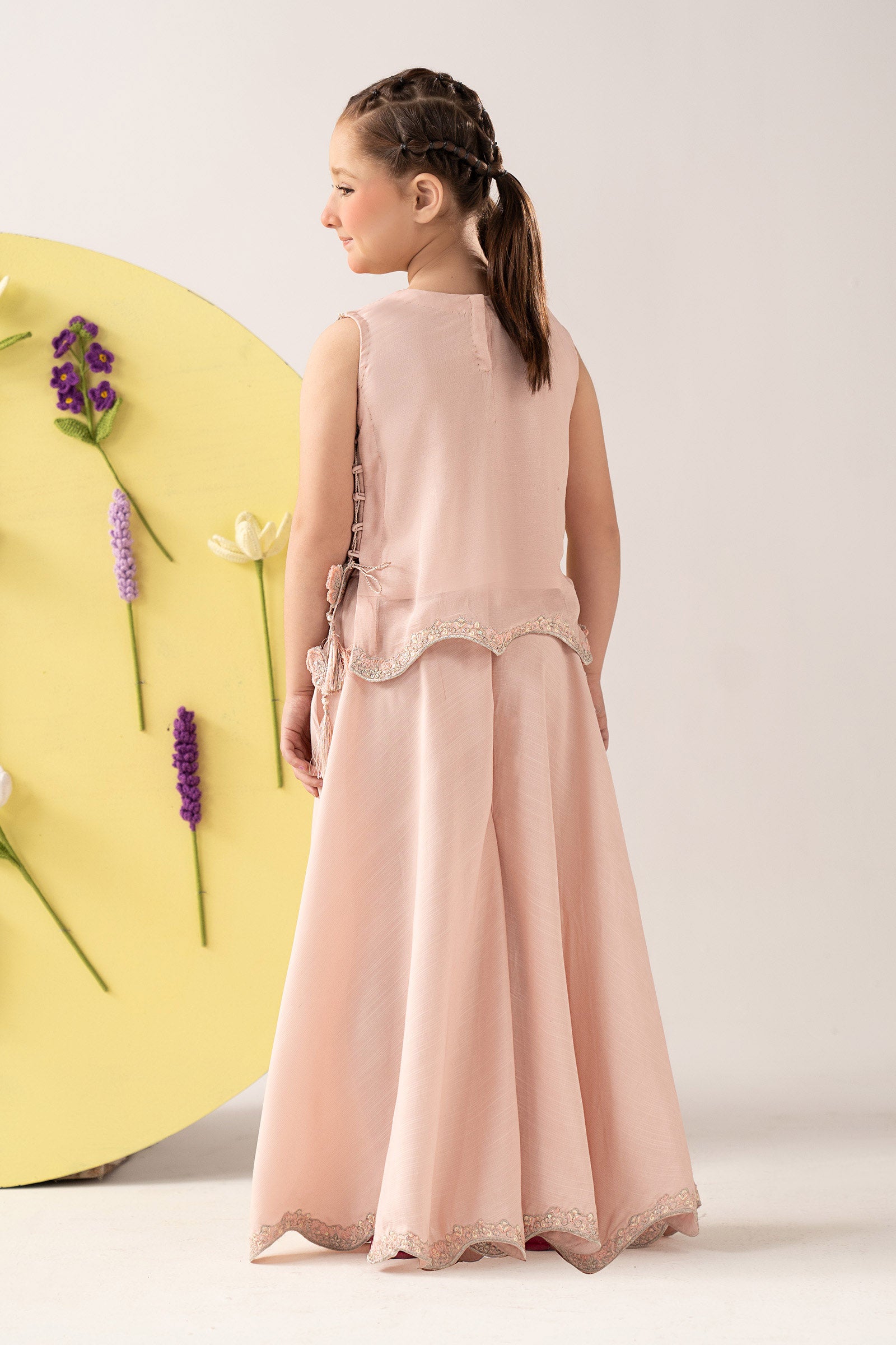 2 Piece Embroidered Chiffon Suit