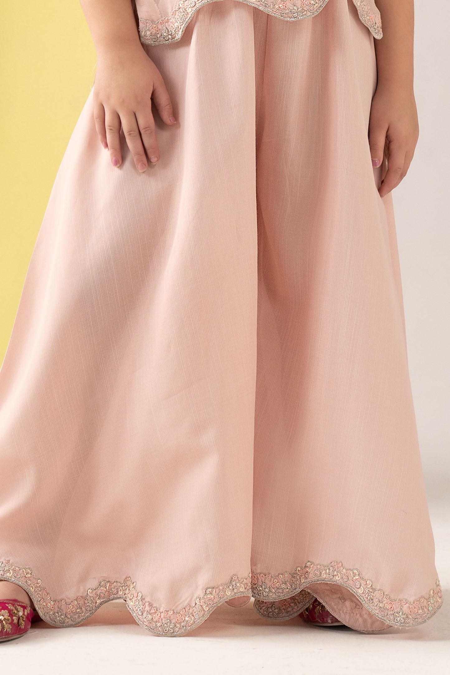 2 Piece Embroidered Chiffon Suit