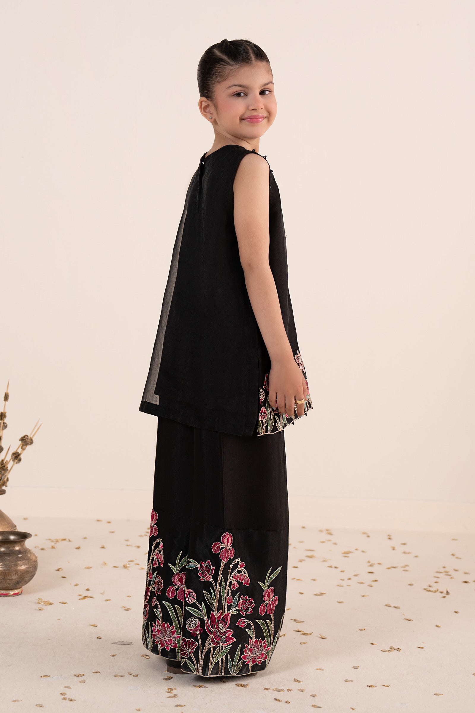 2 Piece Embroidered Organza Suit
