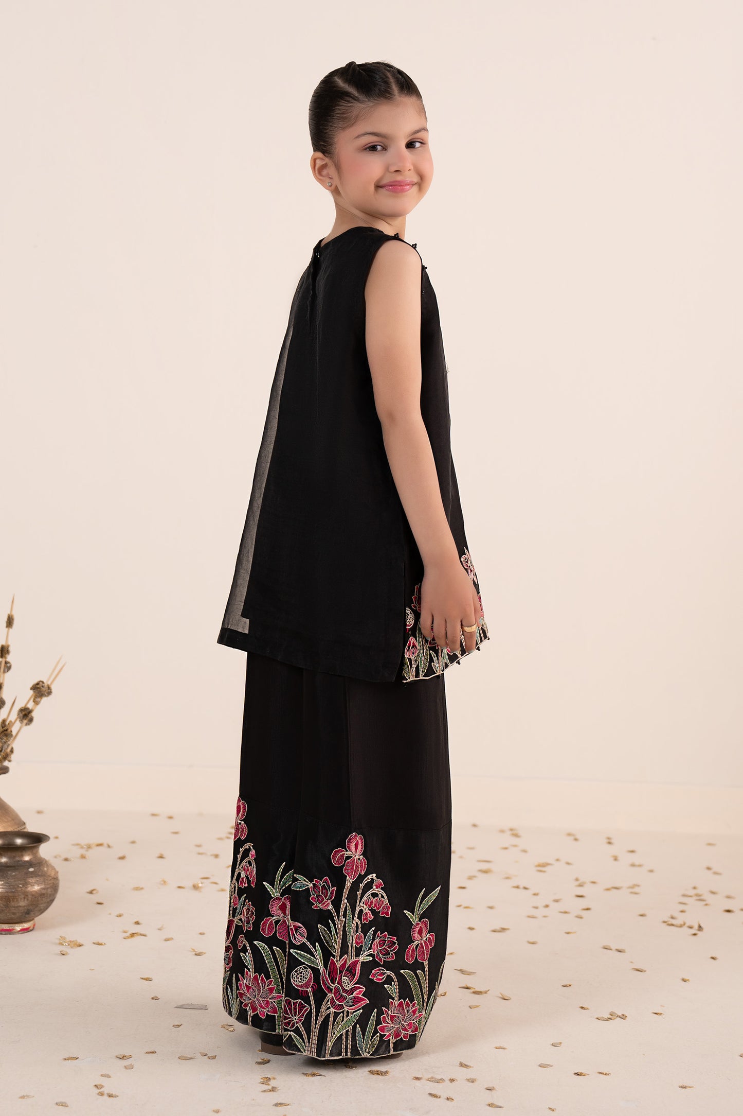 2 Piece Embroidered Organza Suit