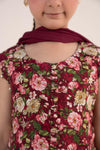 3 Piece Embroidered Raw Silk Suit