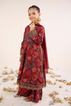 3 Piece Embroidered Raw Silk Suit