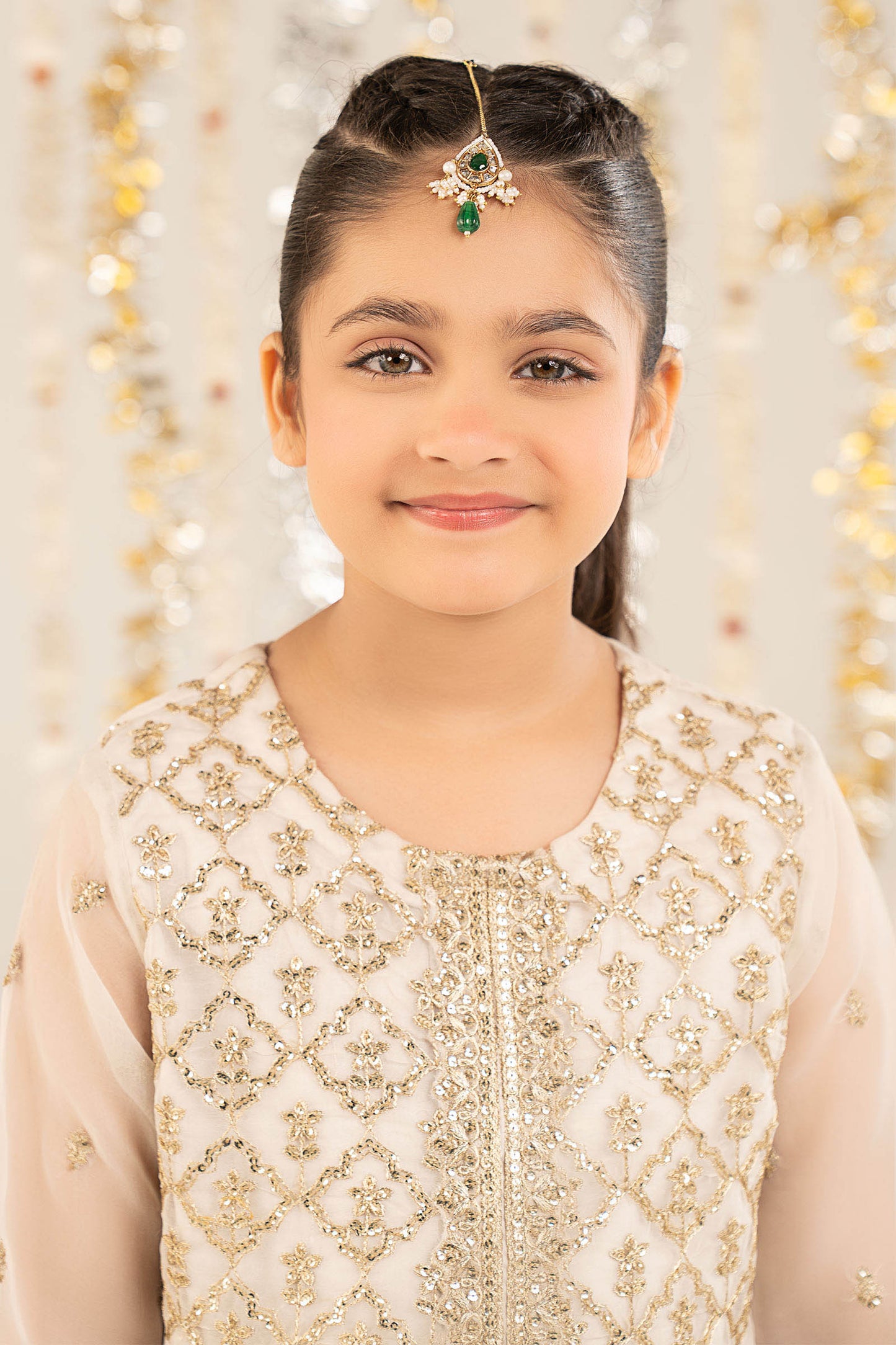 2 Piece Embroidered Organza Suit