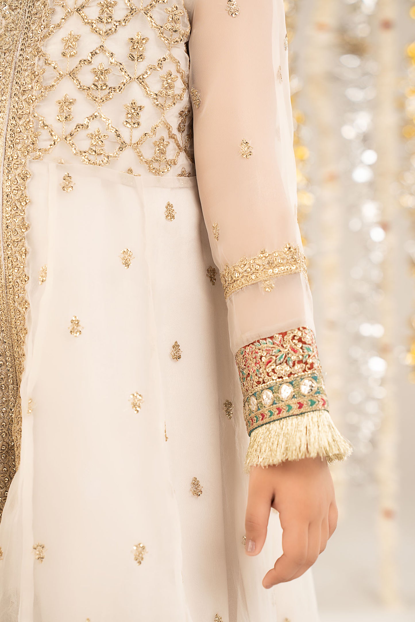 2 Piece Embroidered Organza Suit