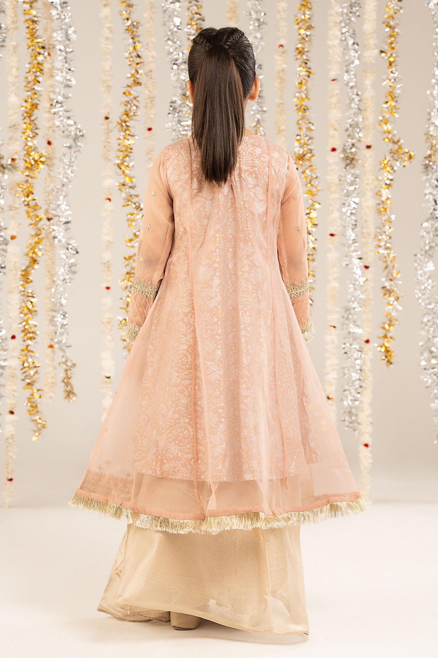 2 Piece Embroidered Organza Suit