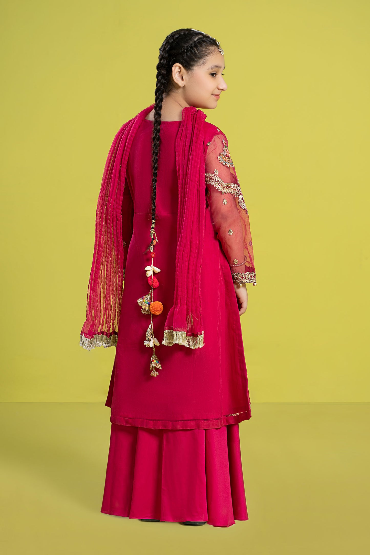 3 Piece Embroidered Organza Suit