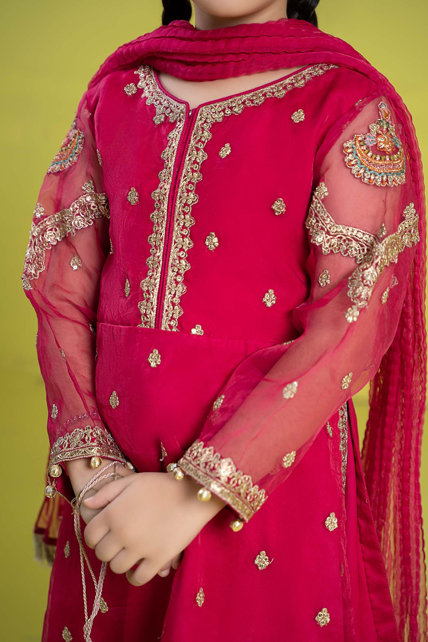 3 Piece Embroidered Organza Suit