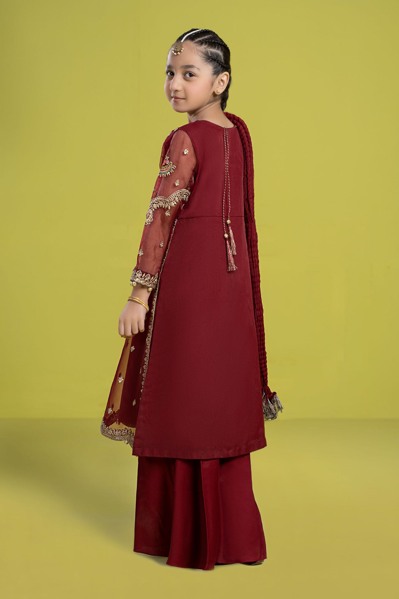 3 Piece Embroidered Organza Suit