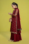 3 Piece Embroidered Organza Suit