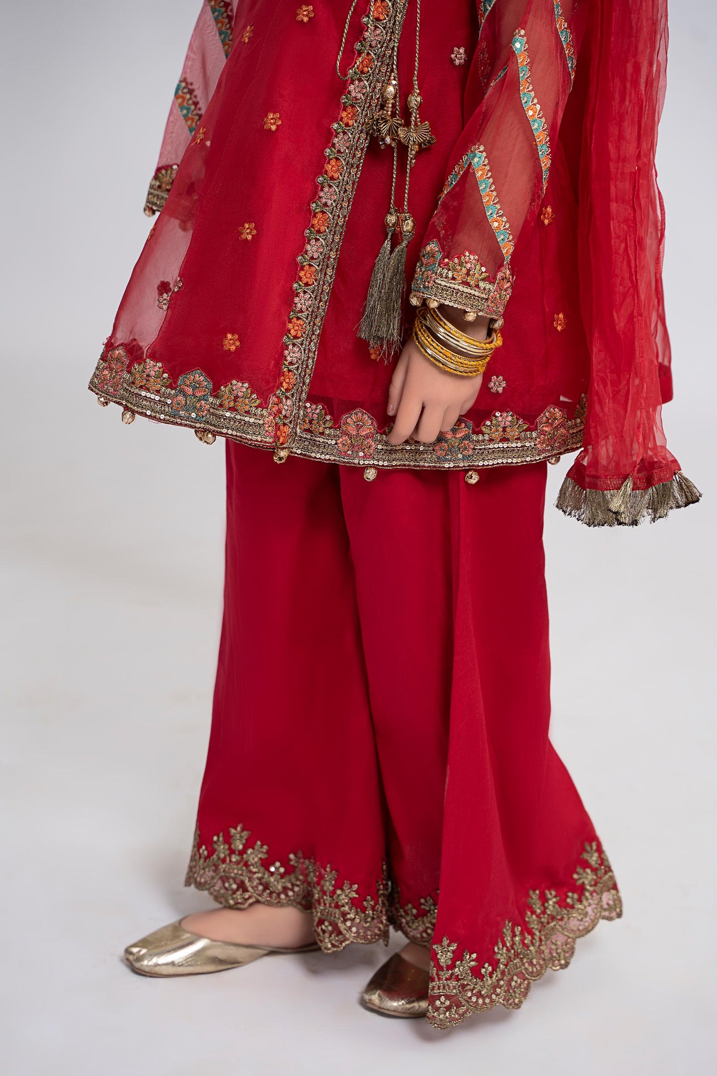 3 Piece Embroidered Organza Suit