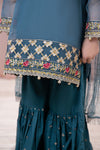 3 Piece Embroidered Organza Suit