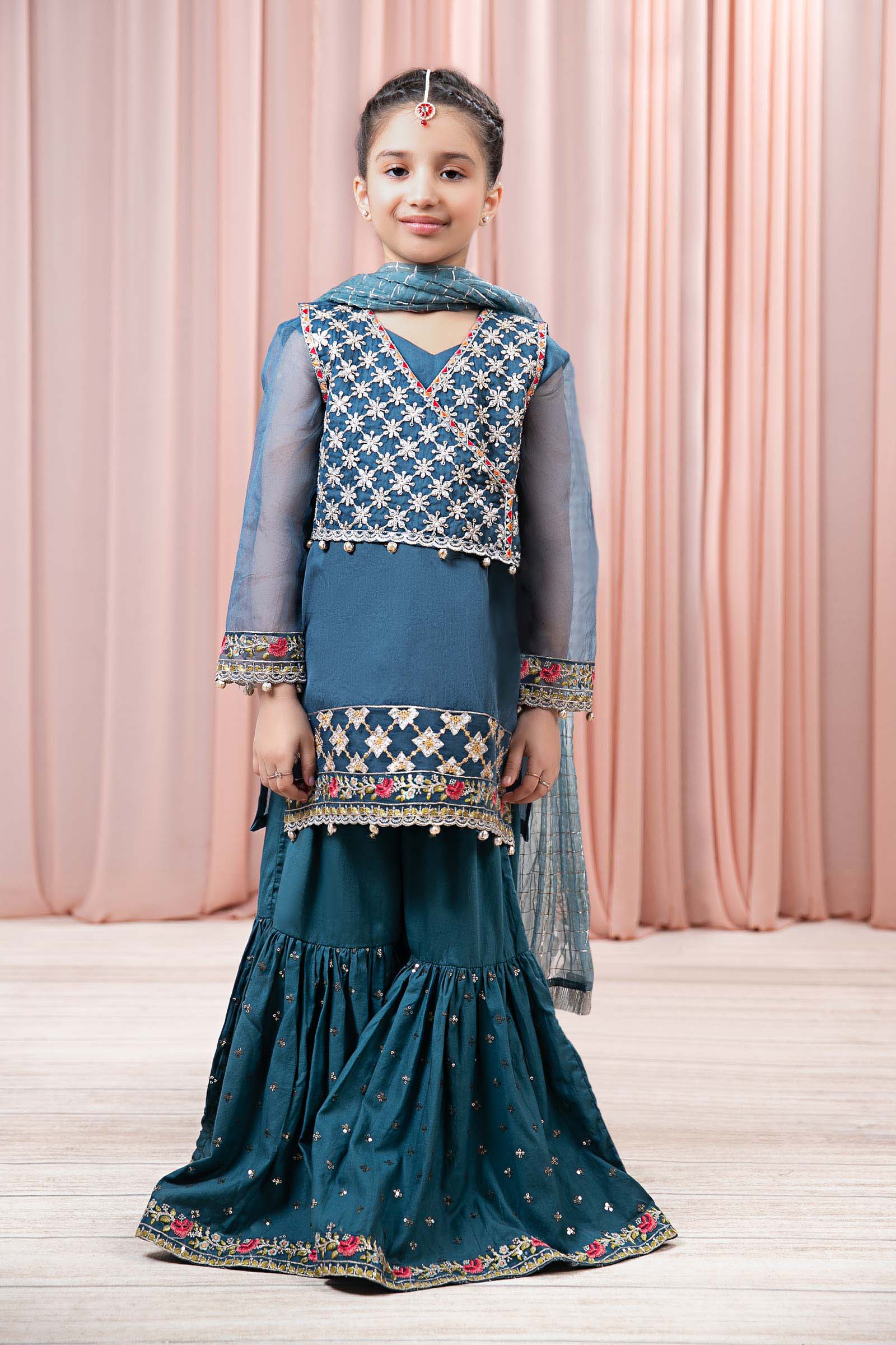 3 Piece Embroidered Organza Suit