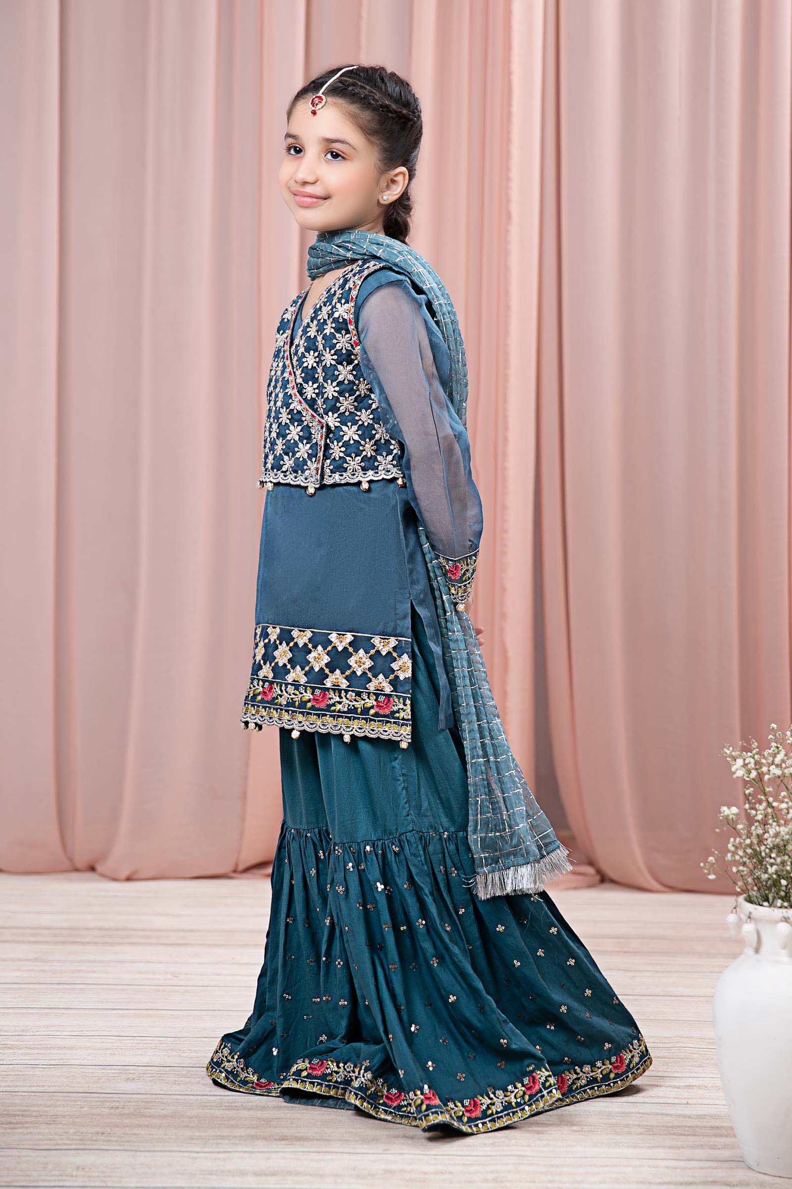 3 Piece Embroidered Organza Suit