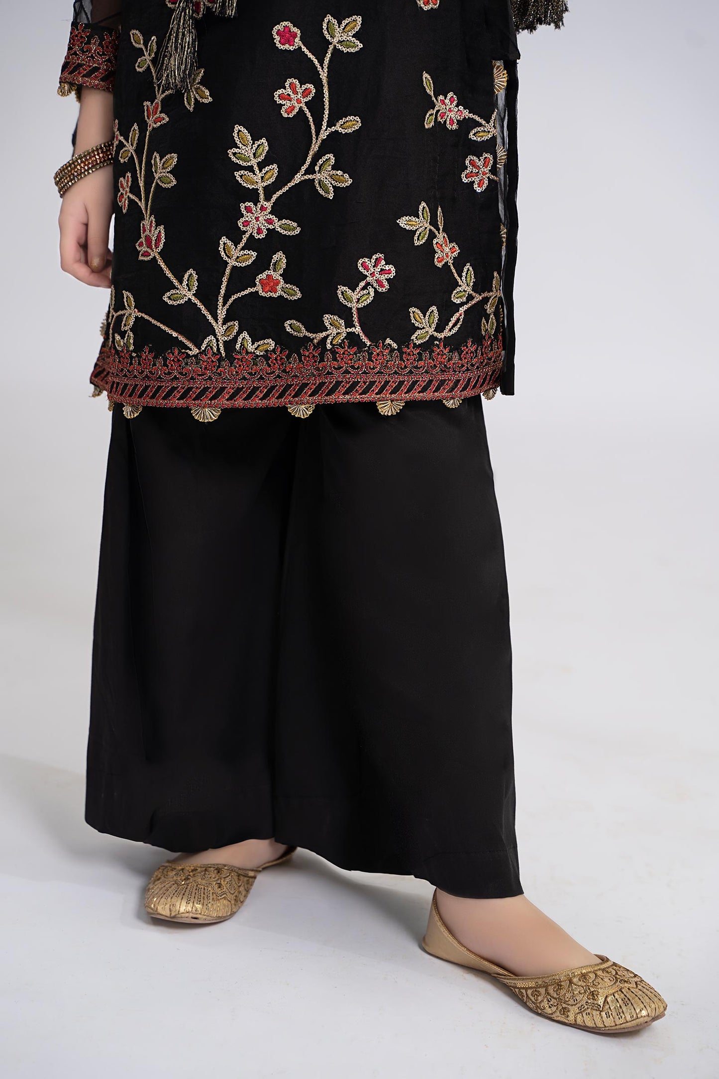 3 Piece Embroidered Organza Suit