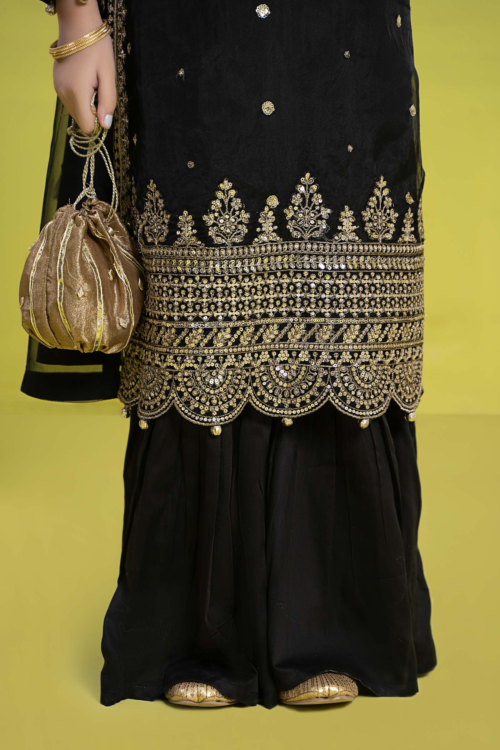 3 Piece Embroidered Organza Suit