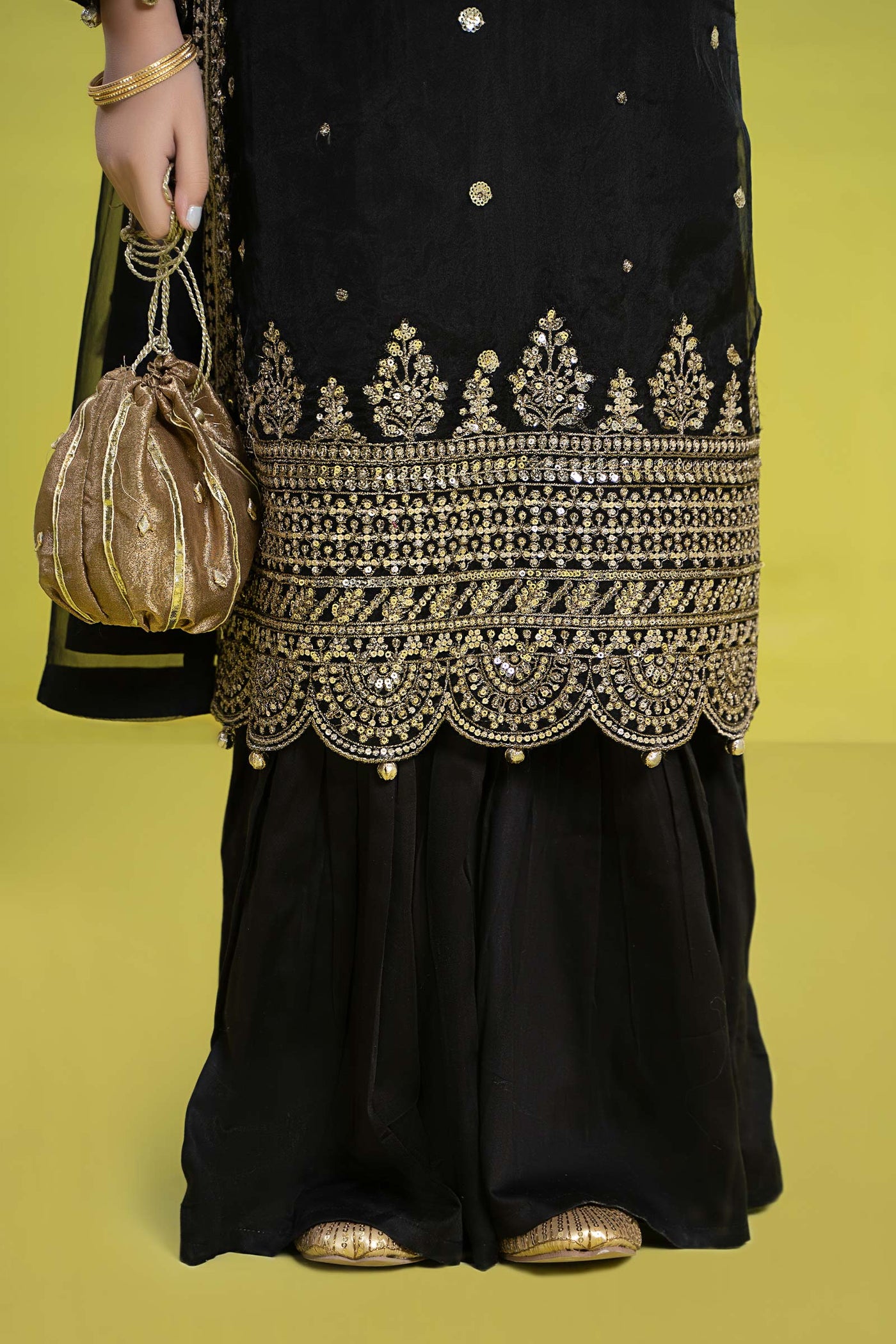 3 Piece Embroidered Organza Suit