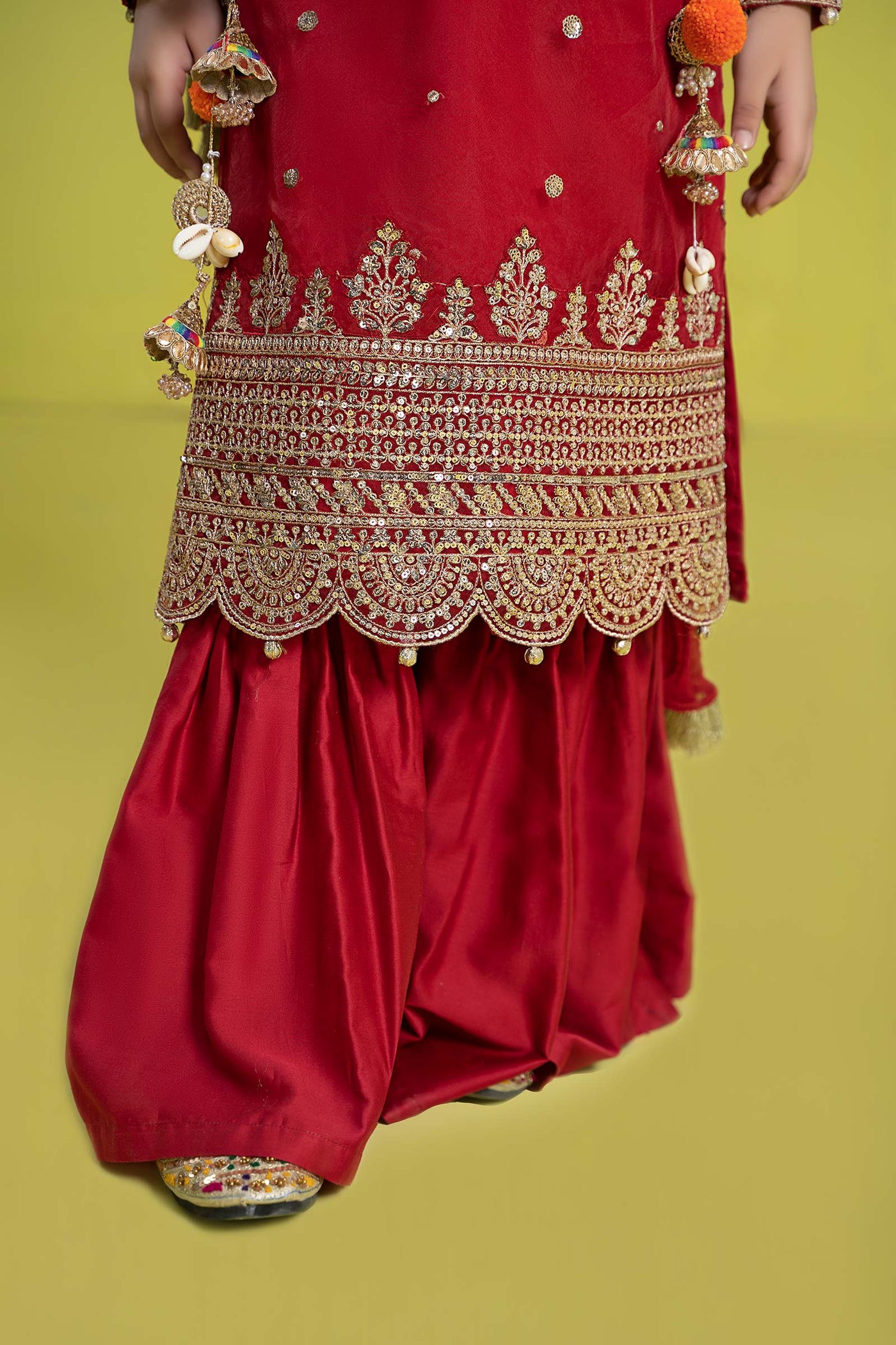 3 Piece Embroidered Organza Suit