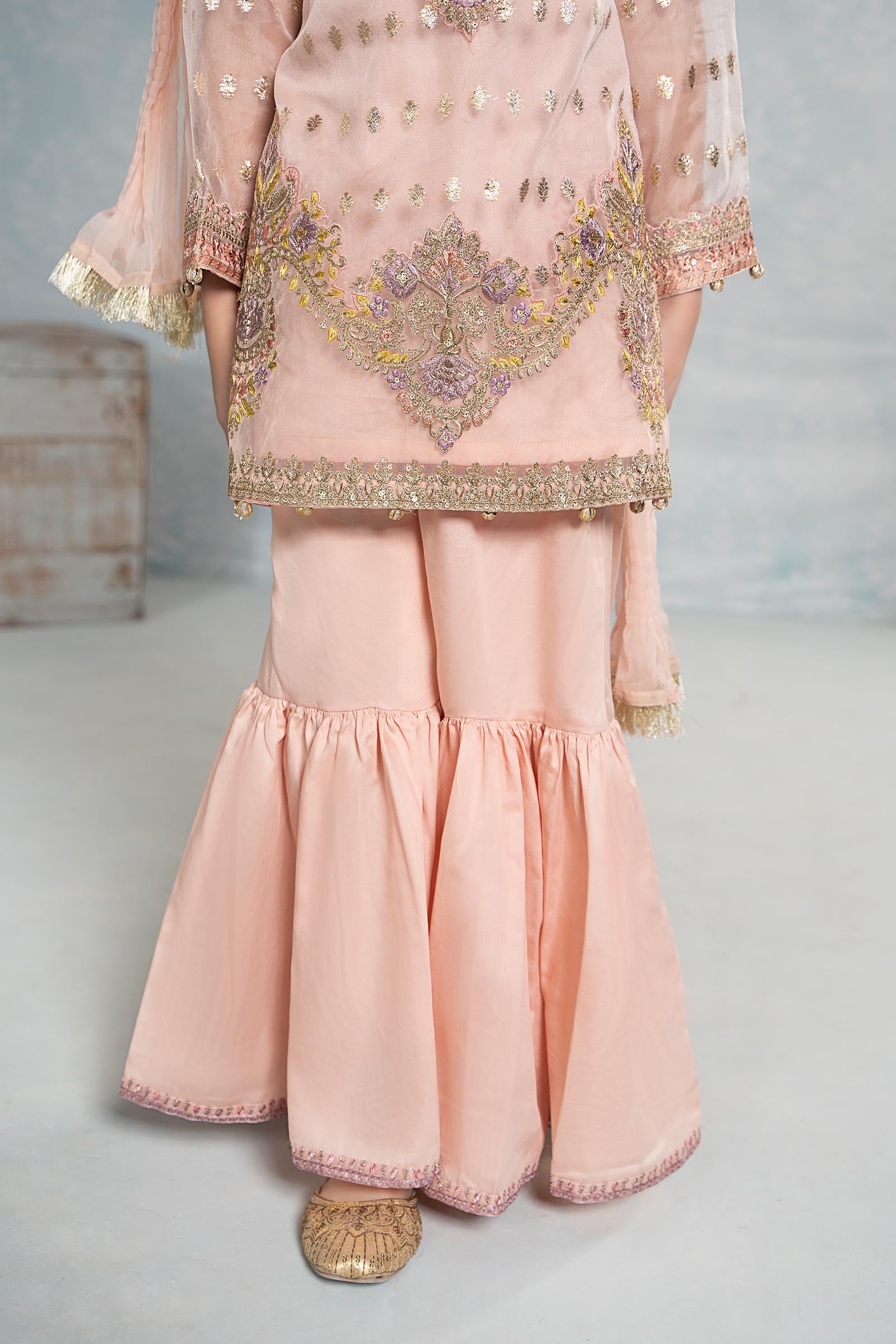 3 Piece Embroidered Organza Suit