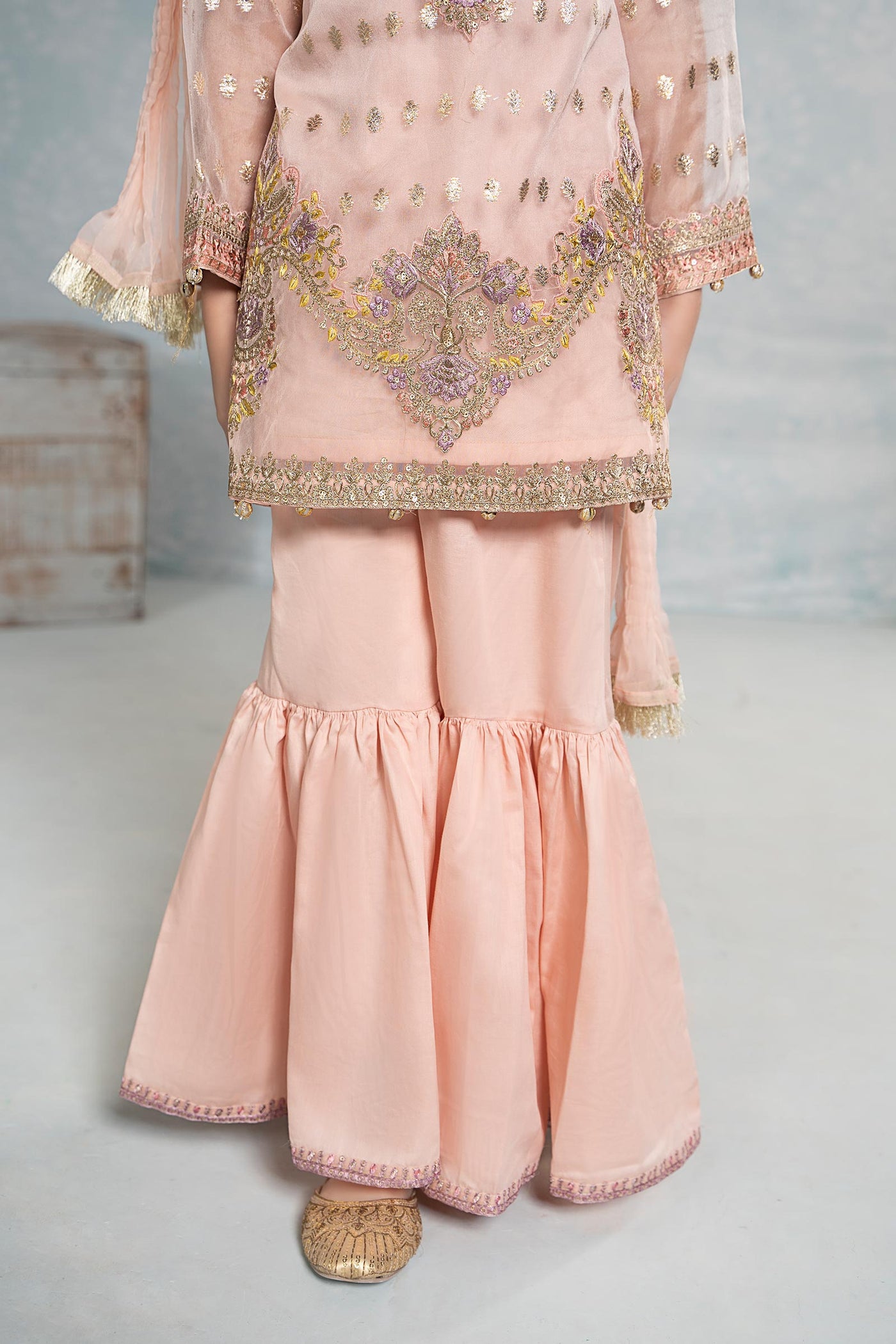 3 Piece Embroidered Organza Suit