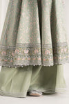 3 Piece Embroidered Cotton Satin Suit