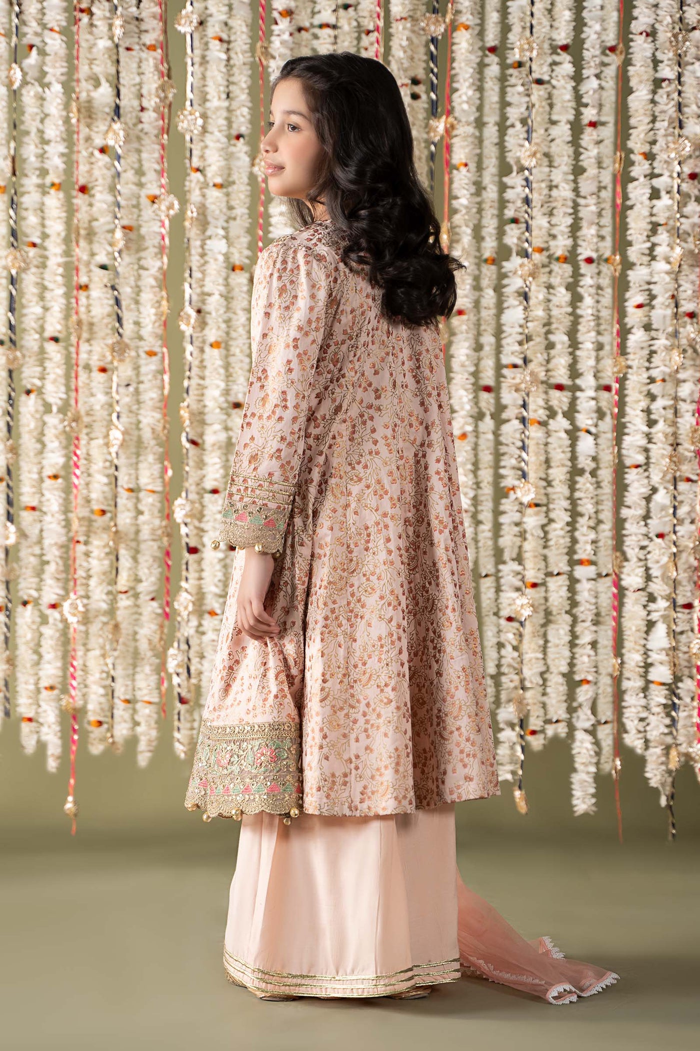 3 Piece Embroidered Cotton Satin Suit