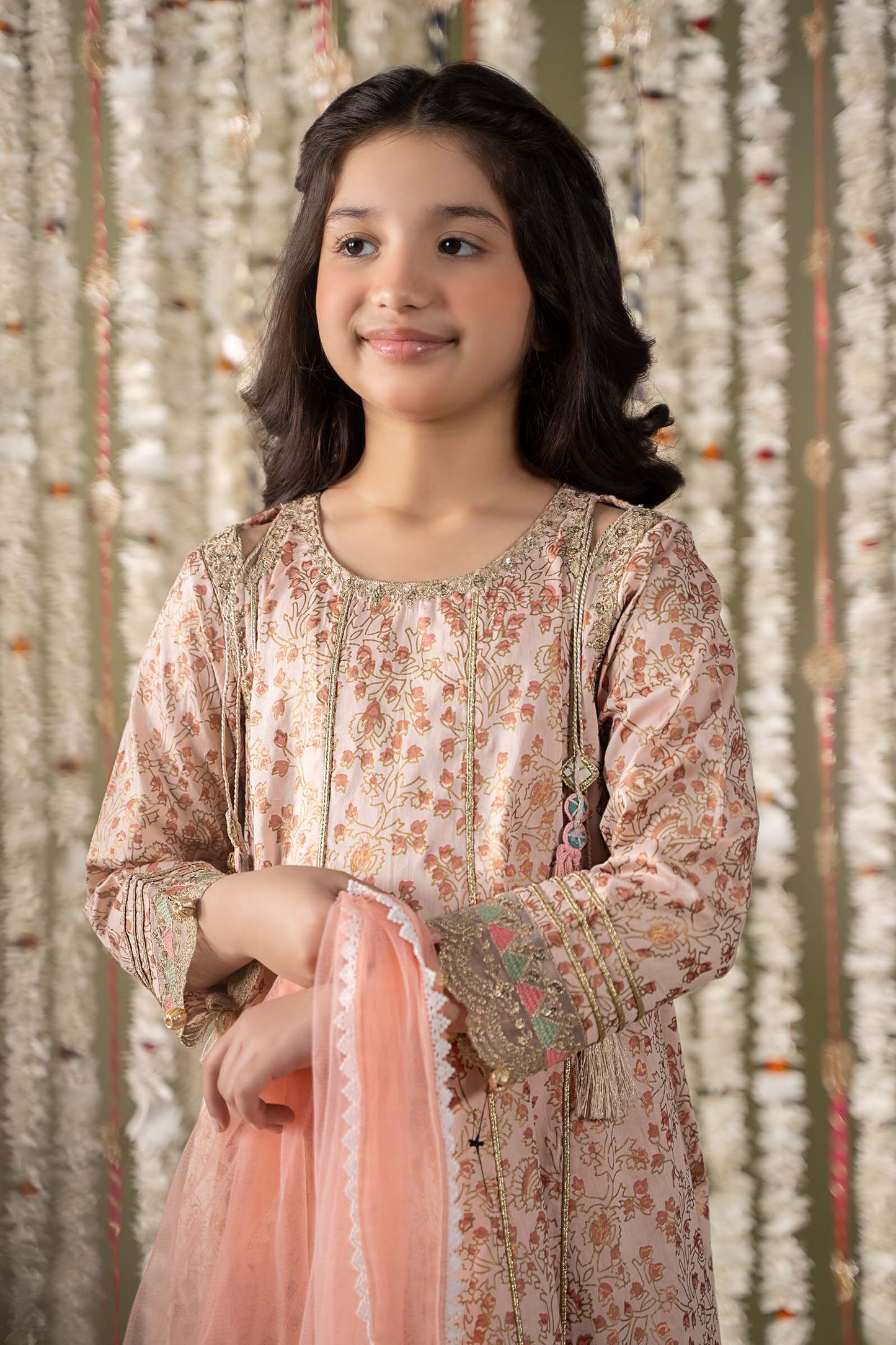 3 Piece Embroidered Cotton Satin Suit