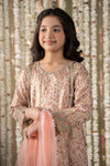 3 Piece Embroidered Cotton Satin Suit