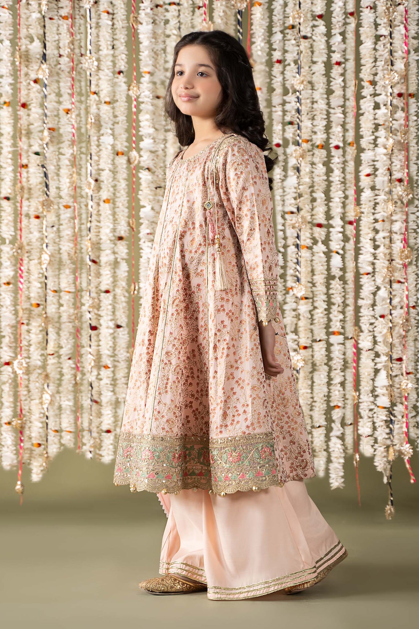 3 Piece Embroidered Cotton Satin Suit