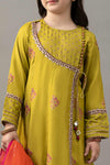 3 Piece Embroidered Raw Silk Suit