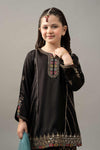 3 Piece Embroidered Raw Silk Suit