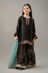 3 Piece Embroidered Raw Silk Suit