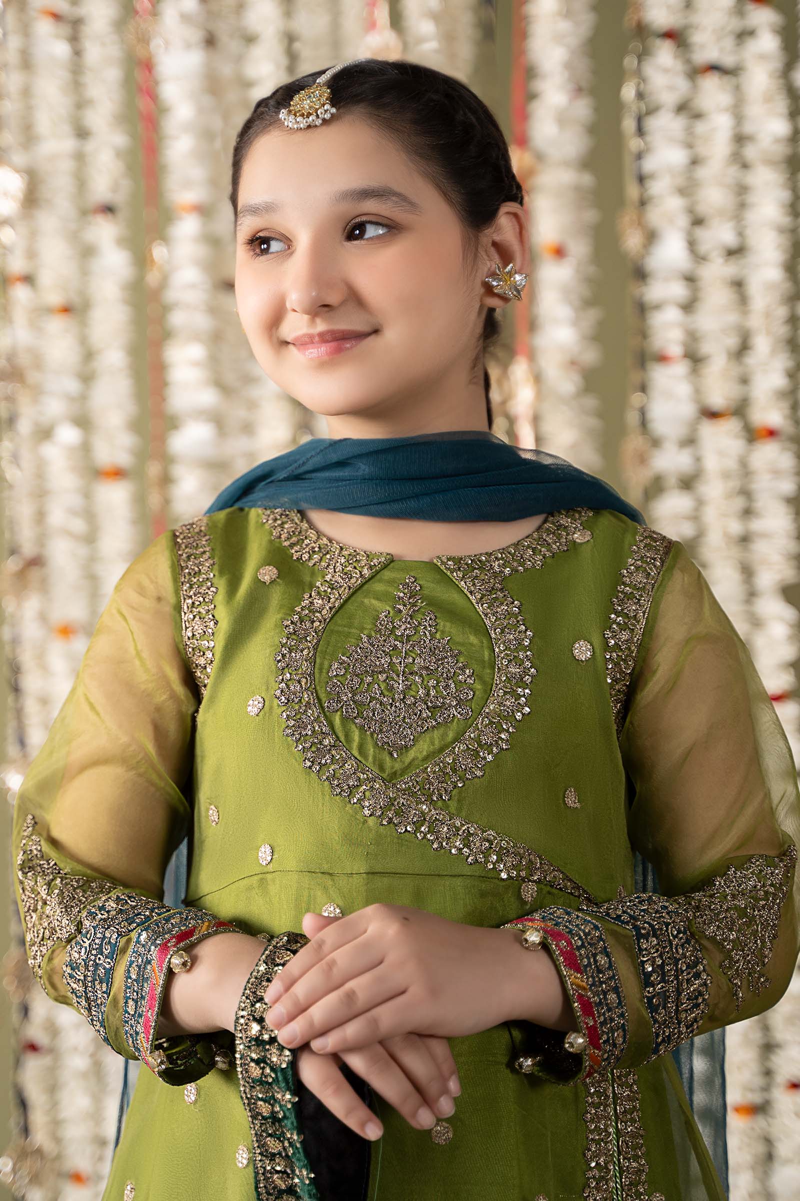 3 Piece Embroidered Organza Suit