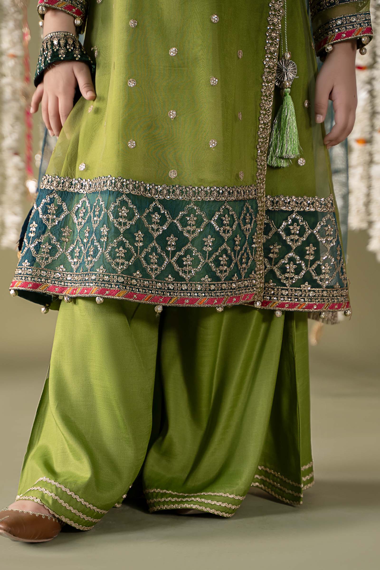 3 Piece Embroidered Organza Suit