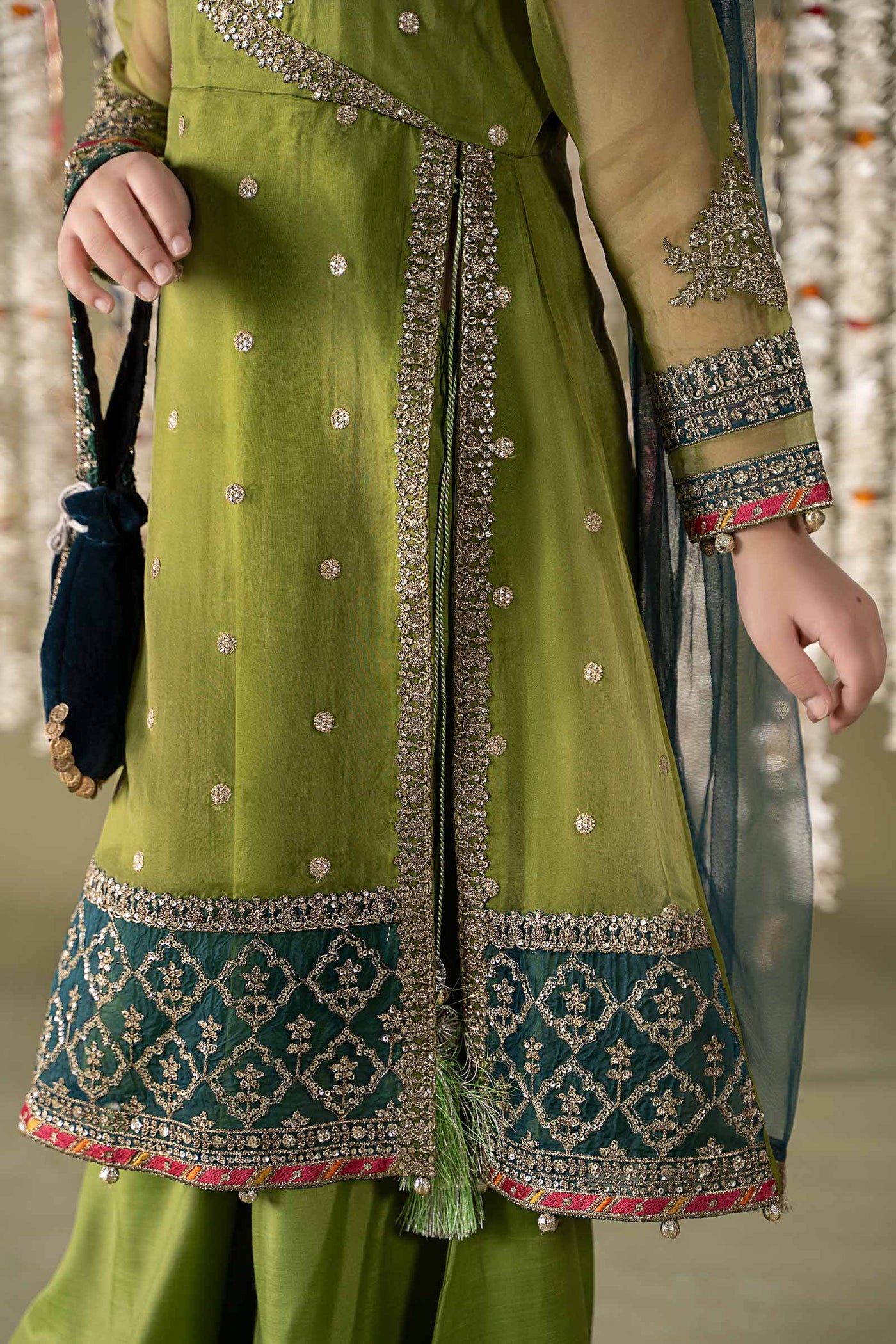 3 Piece Embroidered Organza Suit