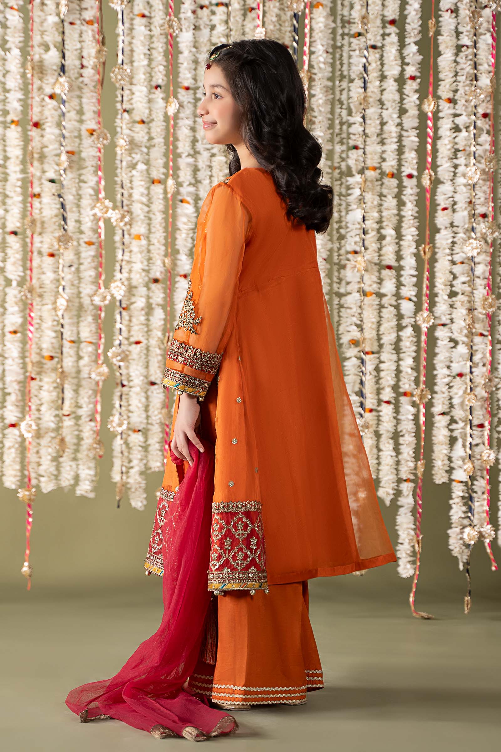 3 Piece Embroidered Organza Suit
