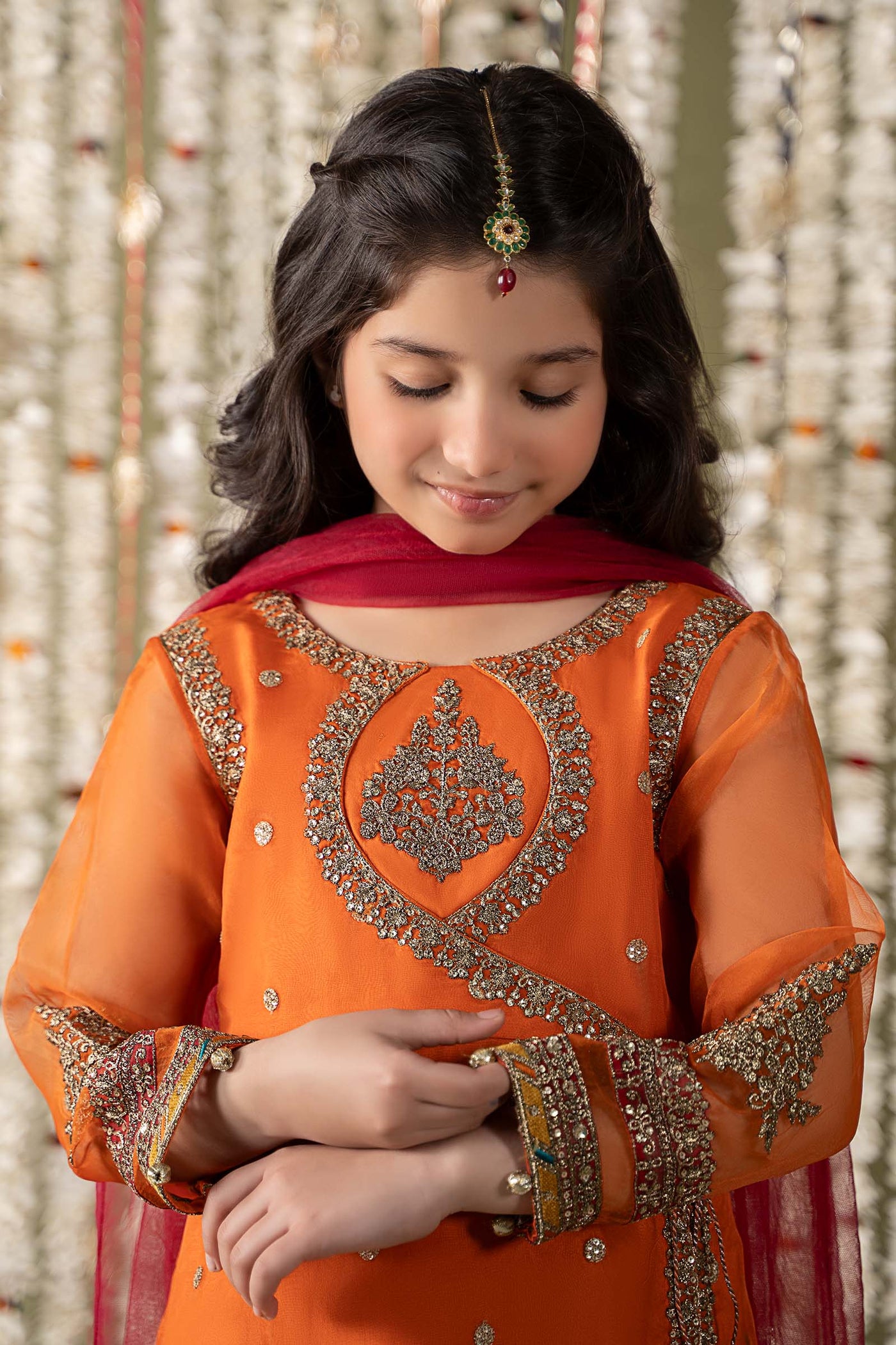 3 Piece Embroidered Organza Suit