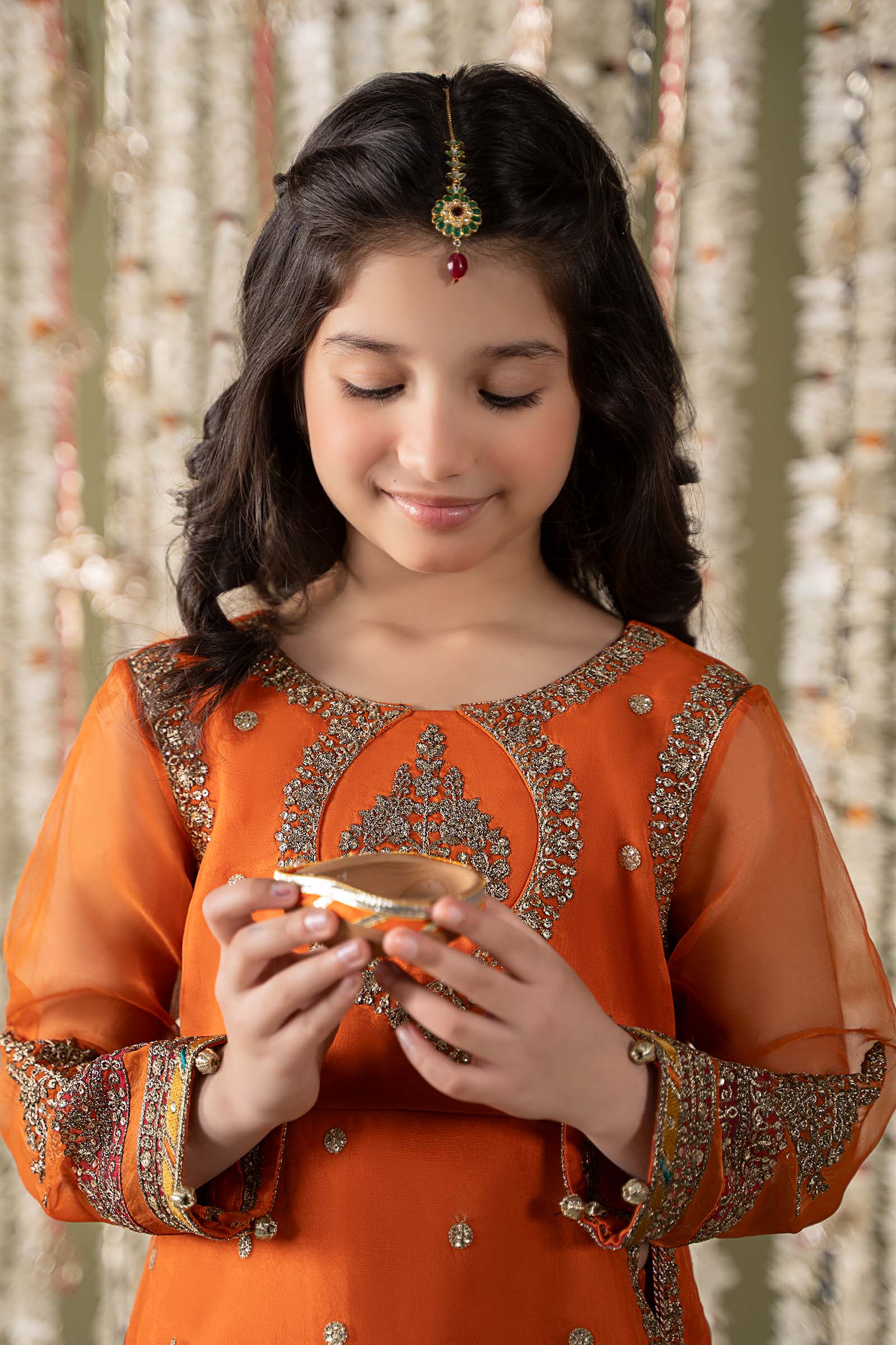 3 Piece Embroidered Organza Suit